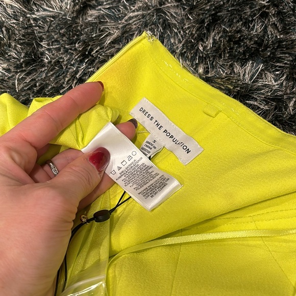 NWOT Dress the Population Kai in lemongrass - Picture 13 of 15